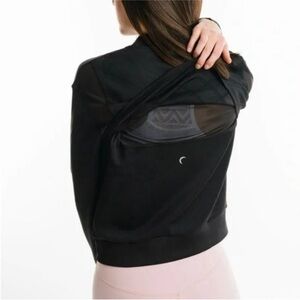 Zyia Active Black Mesh Primo Activity Jacket Full Zip Ventilation‎ Size Small